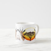 gazelle afrikaanse antilope wild dier espresso kop (Voorkant rechts)