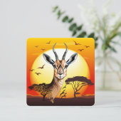 gazelle afrikaanse antilope wild dier feestdagenkaart (Staand voorkant)