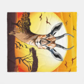 gazelle afrikaanse antilope wild dier fleece deken (Voorkant (Horizontaal))