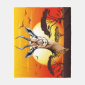 gazelle afrikaanse antilope wild dier fleece deken (Voorkant)