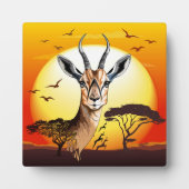 gazelle afrikaanse antilope wild dier fotoplaat (Voorkant)