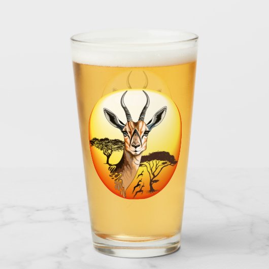 gazelle afrikaanse antilope wild dier glas (Voorkant gevuld)