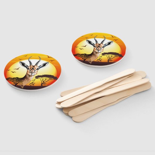 gazelle afrikaanse antilope wild dier handwaaier (Niet-gemonteerd)