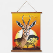 gazelle afrikaanse antilope wild dier hangend wandkleed (Voorkant)