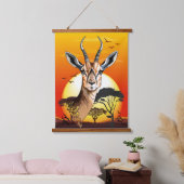 gazelle afrikaanse antilope wild dier hangend wandkleed (Slaapkamer)