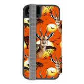 gazelle afrikaanse antilope wild dier incipio iPhone portemonnee hoesje (Agenda Achterkant)