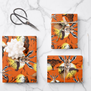 gazelle afrikaanse antilope wild dier inpakpapier vel