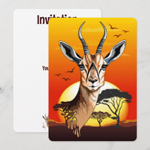 gazelle afrikaanse antilope wild dier kaart