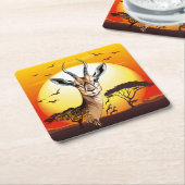 gazelle afrikaanse antilope wild dier kartonnen onderzetters (Schuin)