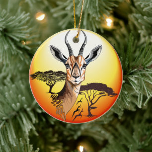 gazelle afrikaanse antilope wild dier keramisch ornament