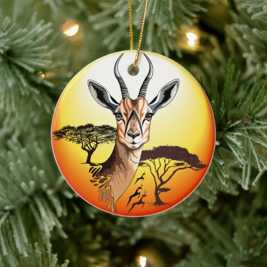 gazelle afrikaanse antilope wild dier keramisch ornament (Boom)