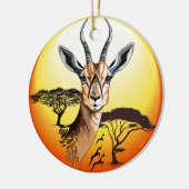 gazelle afrikaanse antilope wild dier keramisch ornament (Links)