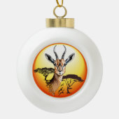 gazelle afrikaanse antilope wild dier keramische bal ornament (Voorkant)