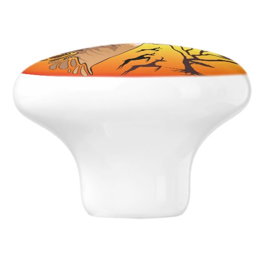 gazelle afrikaanse antilope wild dier keramische knop (Zijkant)