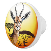 gazelle afrikaanse antilope wild dier keramische knop (Rechts)