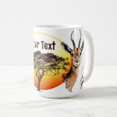 gazelle afrikaanse antilope wild dier koffiemok (Voorkant rechts)