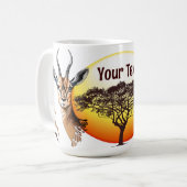 gazelle afrikaanse antilope wild dier koffiemok (Voorkant links)