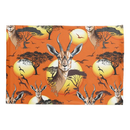 gazelle afrikaanse antilope wild dier kussensloop (Achterkant)