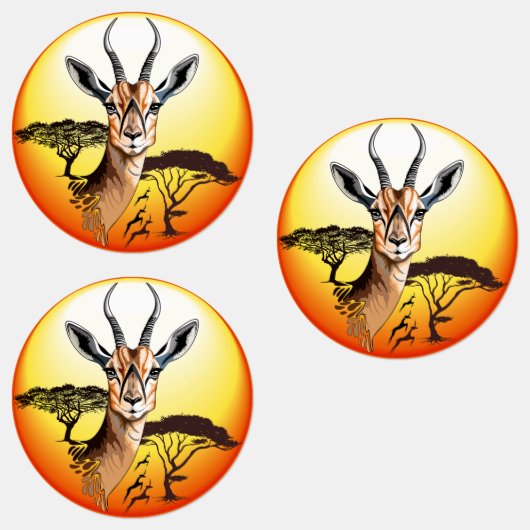 gazelle afrikaanse antilope wild dier labels (Groep)