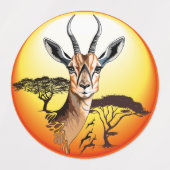 gazelle afrikaanse antilope wild dier labels (Design 1)
