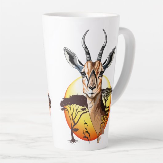 gazelle afrikaanse antilope wild dier latte mok (Rechterhoek)