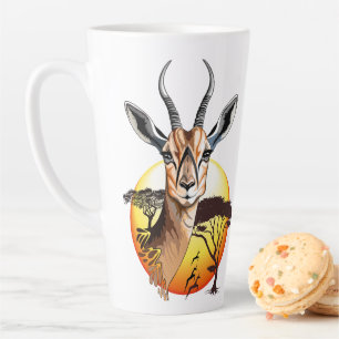gazelle afrikaanse antilope wild dier latte mok