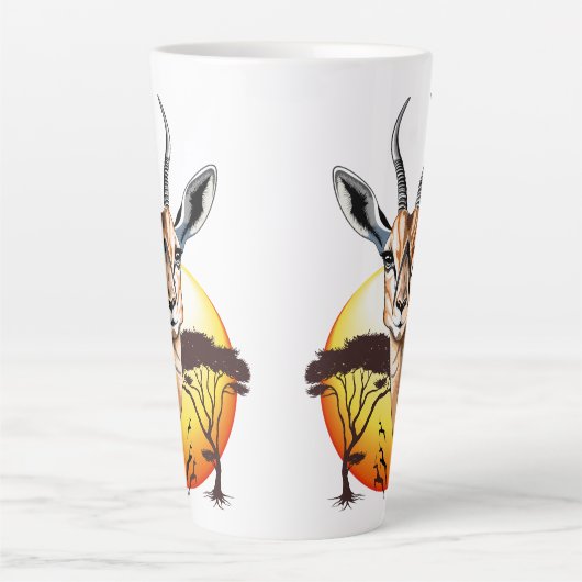 gazelle afrikaanse antilope wild dier latte mok (Voorkant)