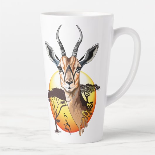 gazelle afrikaanse antilope wild dier latte mok (Rechts)