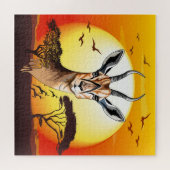 gazelle afrikaanse antilope wild dier legpuzzel (Horizontaal)