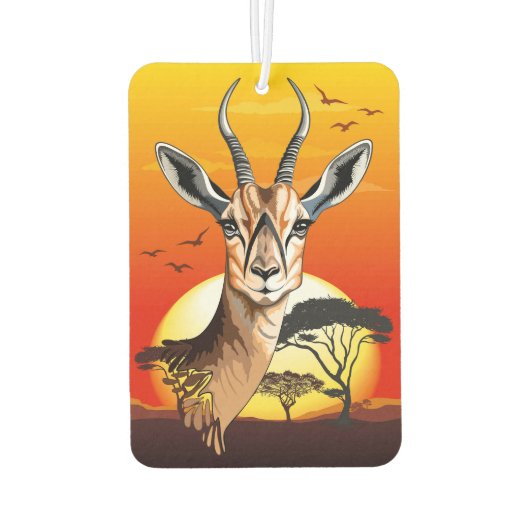 gazelle afrikaanse antilope wild dier luchtverfrisser (Achterkant)