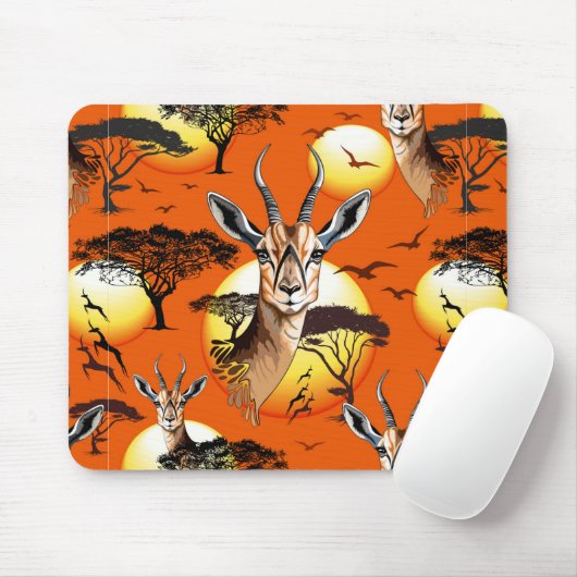 gazelle afrikaanse antilope wild dier muismat (Met muis)