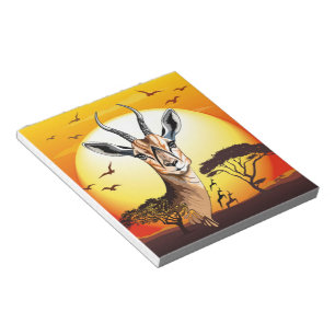 gazelle afrikaanse antilope wild dier notitieblok