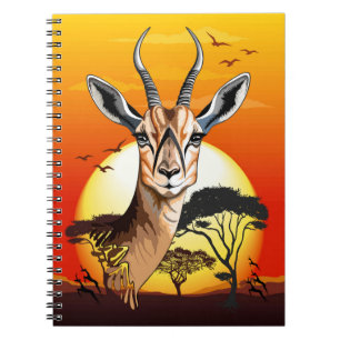 gazelle afrikaanse antilope wild dier notitieboek