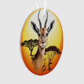gazelle afrikaanse antilope wild dier ornament (voorkant)