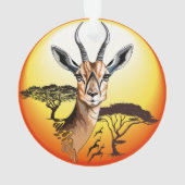 gazelle afrikaanse antilope wild dier ornament (achterkant)