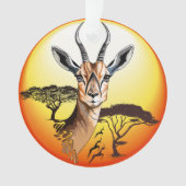 gazelle afrikaanse antilope wild dier ornament (voorkant)