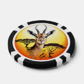 gazelle afrikaanse antilope wild dier poker chips (Enkel)