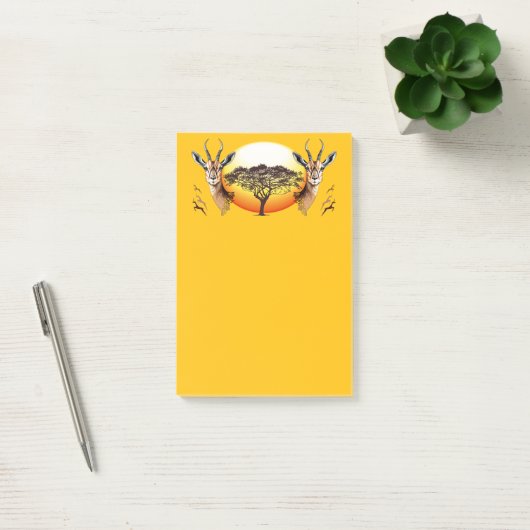 gazelle afrikaanse antilope wild dier post-it® notes (Kantoor)