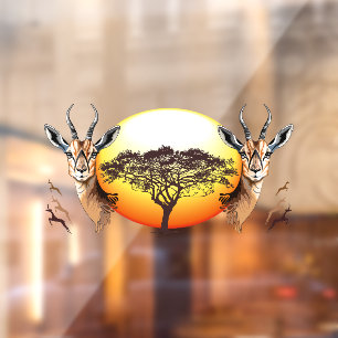 gazelle afrikaanse antilope wild dier raamsticker