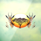 gazelle afrikaanse antilope wild dier raamsticker (Vel 3)