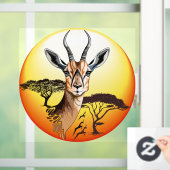 gazelle afrikaanse antilope wild dier raamsticker (Huis)