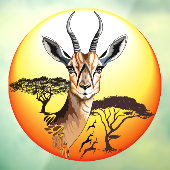 gazelle afrikaanse antilope wild dier raamsticker (Vel 3)