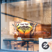 gazelle afrikaanse antilope wild dier raamsticker (Cafe Raam)