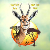 gazelle afrikaanse antilope wild dier raamsticker (Vel 3)