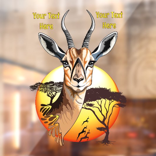 gazelle afrikaanse antilope wild dier raamsticker (Vel 2)