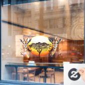 gazelle afrikaanse antilope wild dier raamsticker (Cafe Raam)