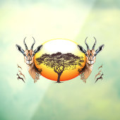 gazelle afrikaanse antilope wild dier raamsticker (Vel 3)