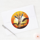 gazelle afrikaanse antilope wild dier ronde sticker (Envelop)