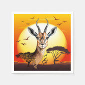 gazelle afrikaanse antilope wild dier servet (Voorkant)
