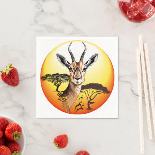 gazelle afrikaanse antilope wild dier servet